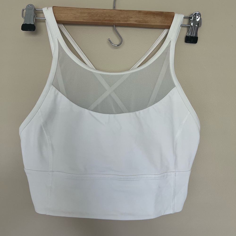 Lululemon Athletics White Mesh Sports Bra